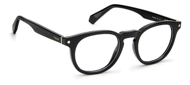 Premium Women Polaroid Eyeglasses: PLD D435 - Black(2) - SpecSMART Eye Clinic (Diagonal View)